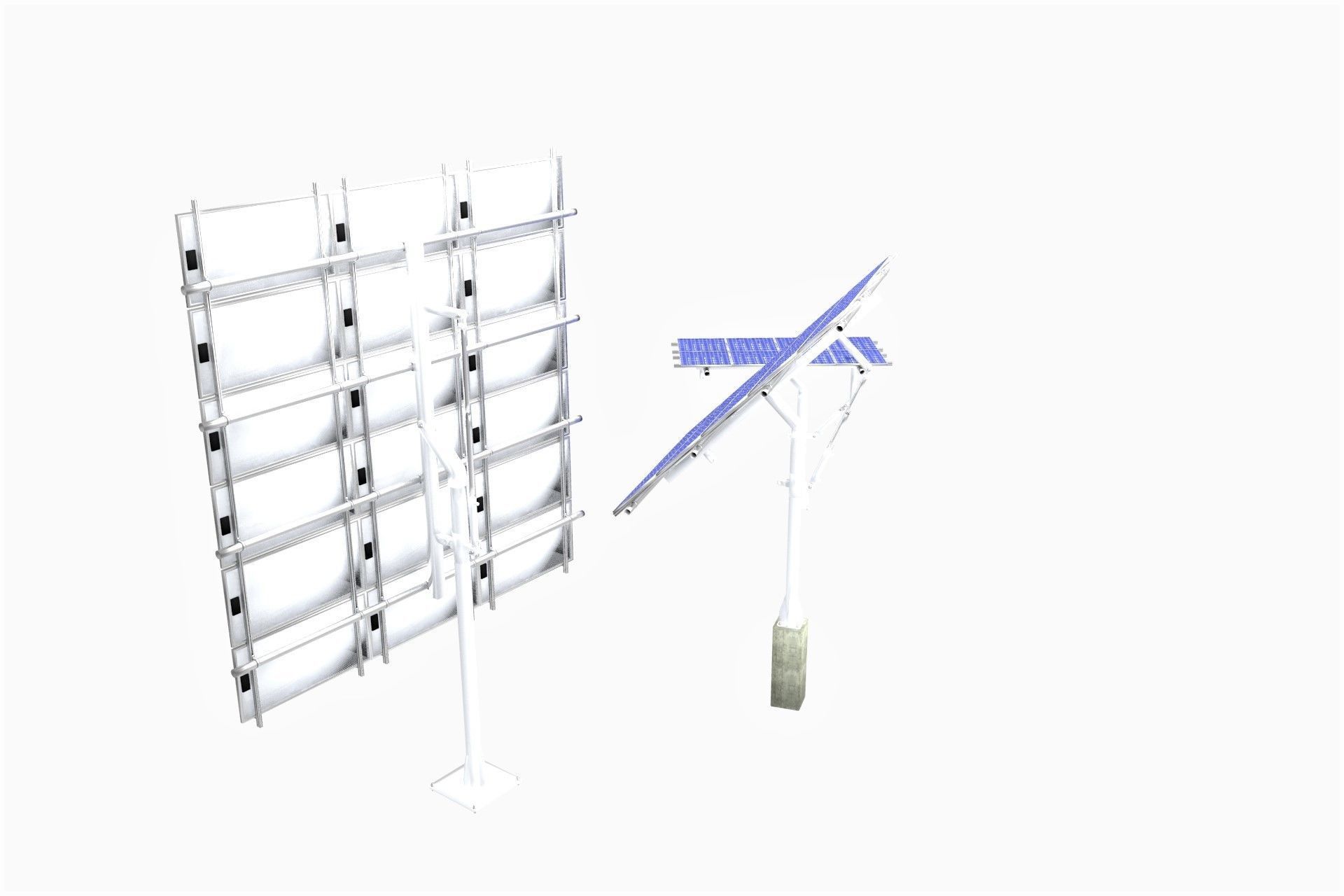 All-In-One Adjustable Mounted Solar Module Array 3D model_24