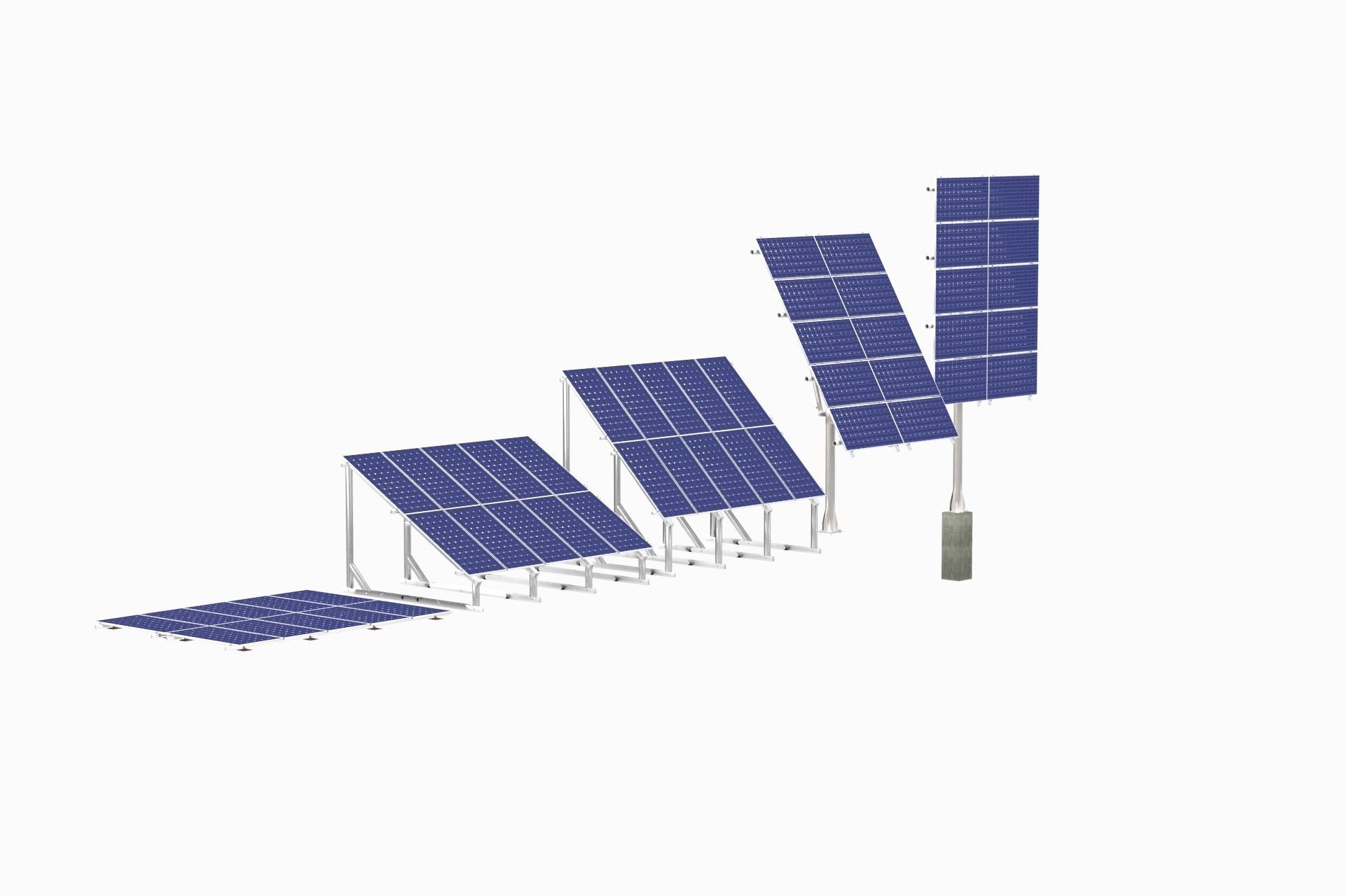 All-In-One Adjustable Mounted Solar Module Array 3D model_15