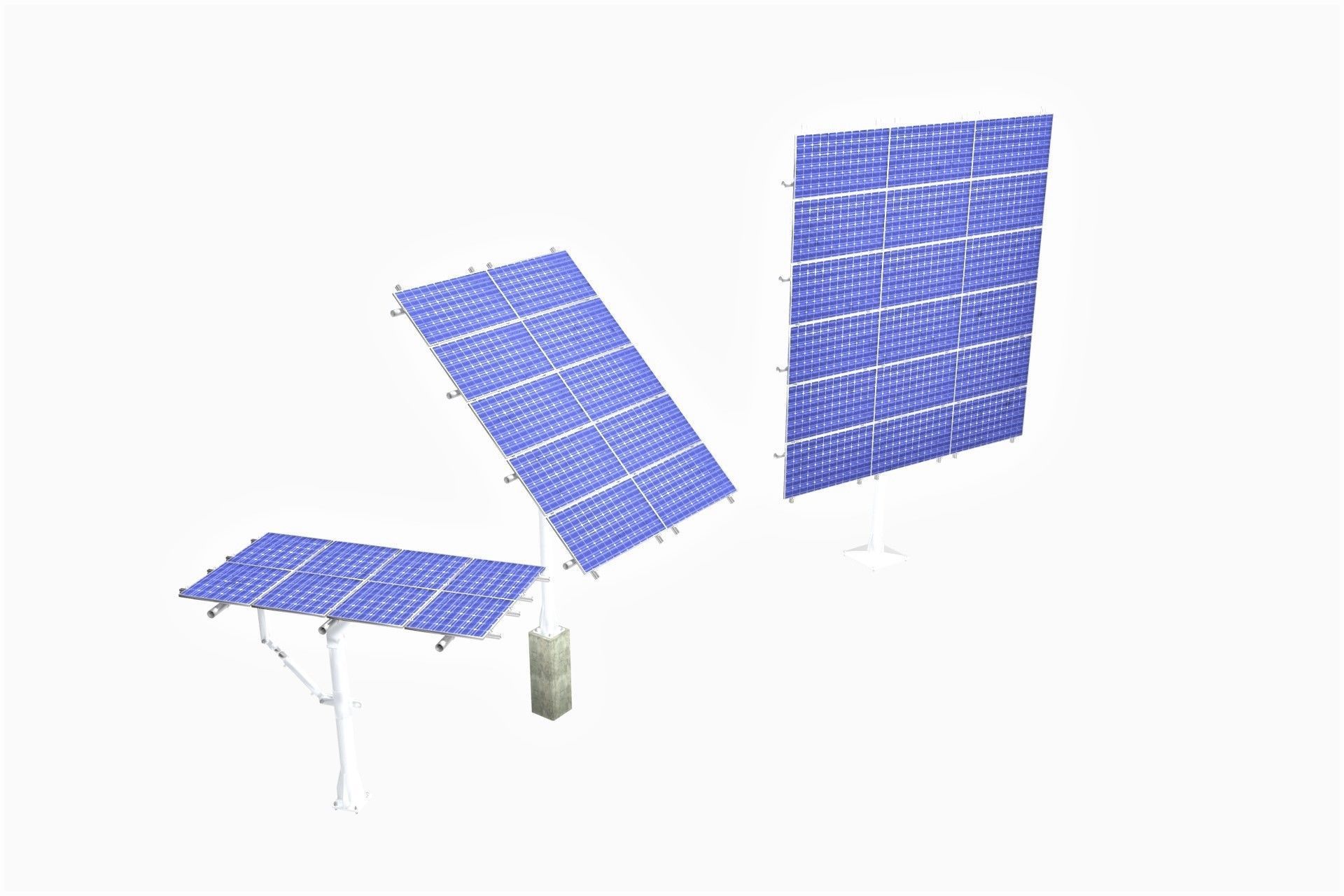 All-In-One Adjustable Mounted Solar Module Array 3D model_33
