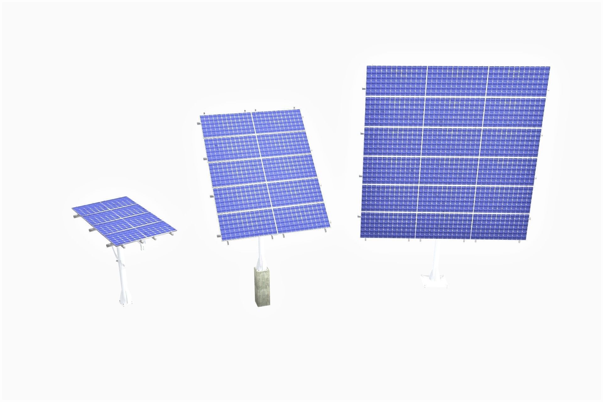 All-In-One Adjustable Mounted Solar Module Array 3D model_35