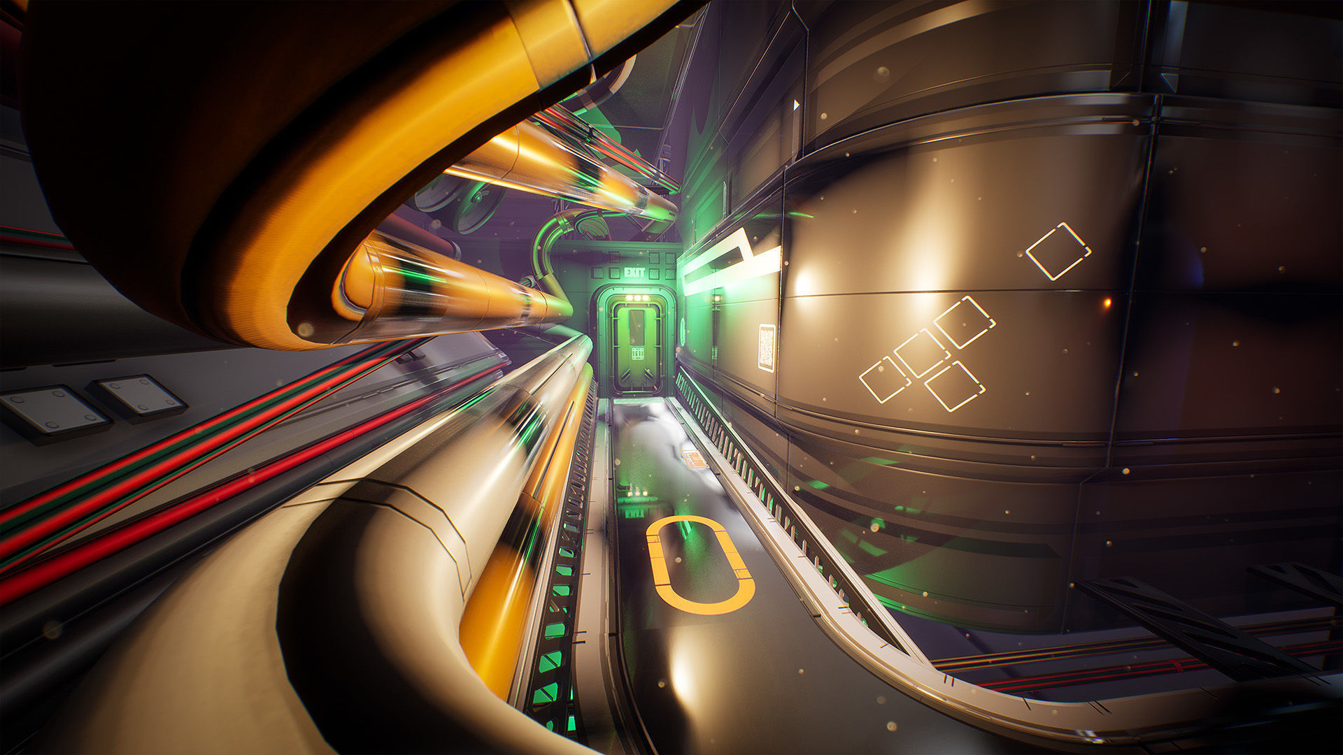 Sci-Fi City Hub Low-poly 3D model_5