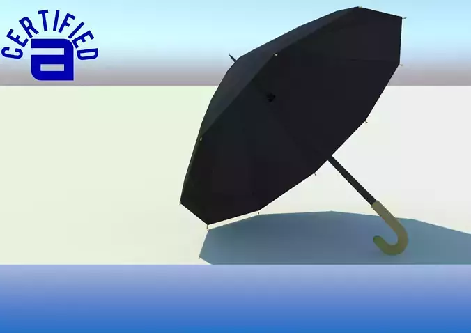 UMBRELLA with gold handle 3D model