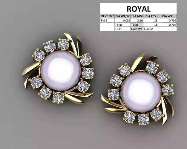 Pearl Diamond earing
