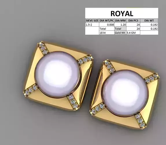 Pearl Diamond earing