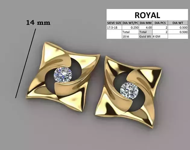 Diamond Solitaire Earing 