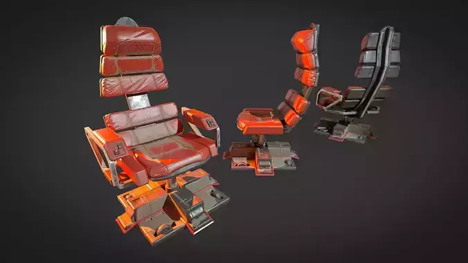 Cyberpunk Chair Free low-poly 3D model