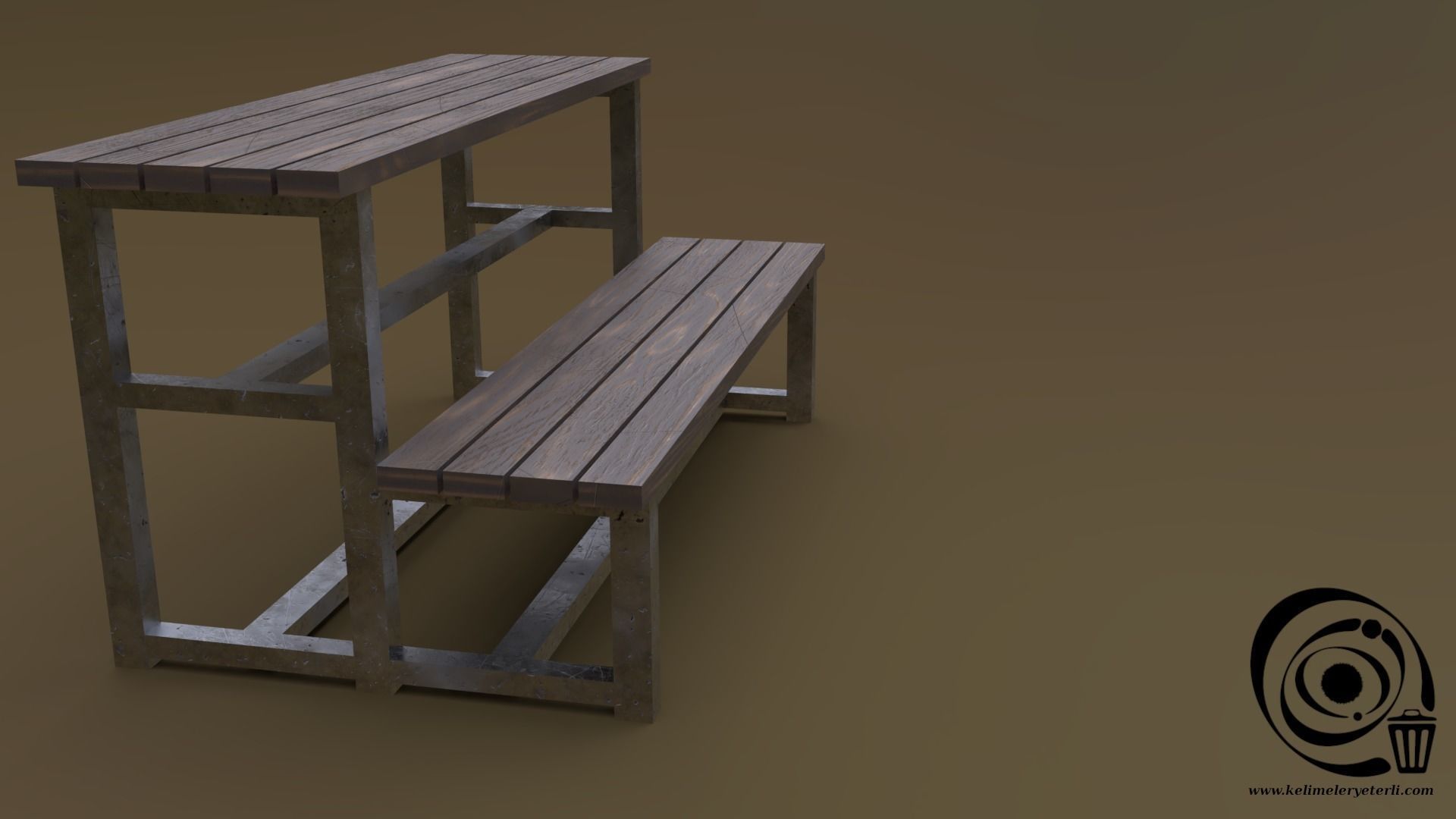 Tribune 04 R Low-poly 3D model_1