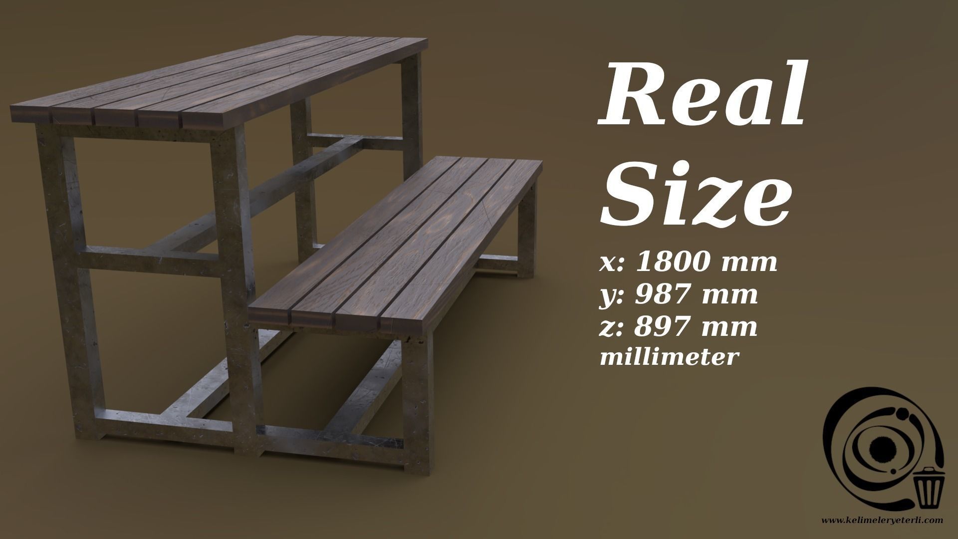 Tribune 04 R Low-poly 3D model_3
