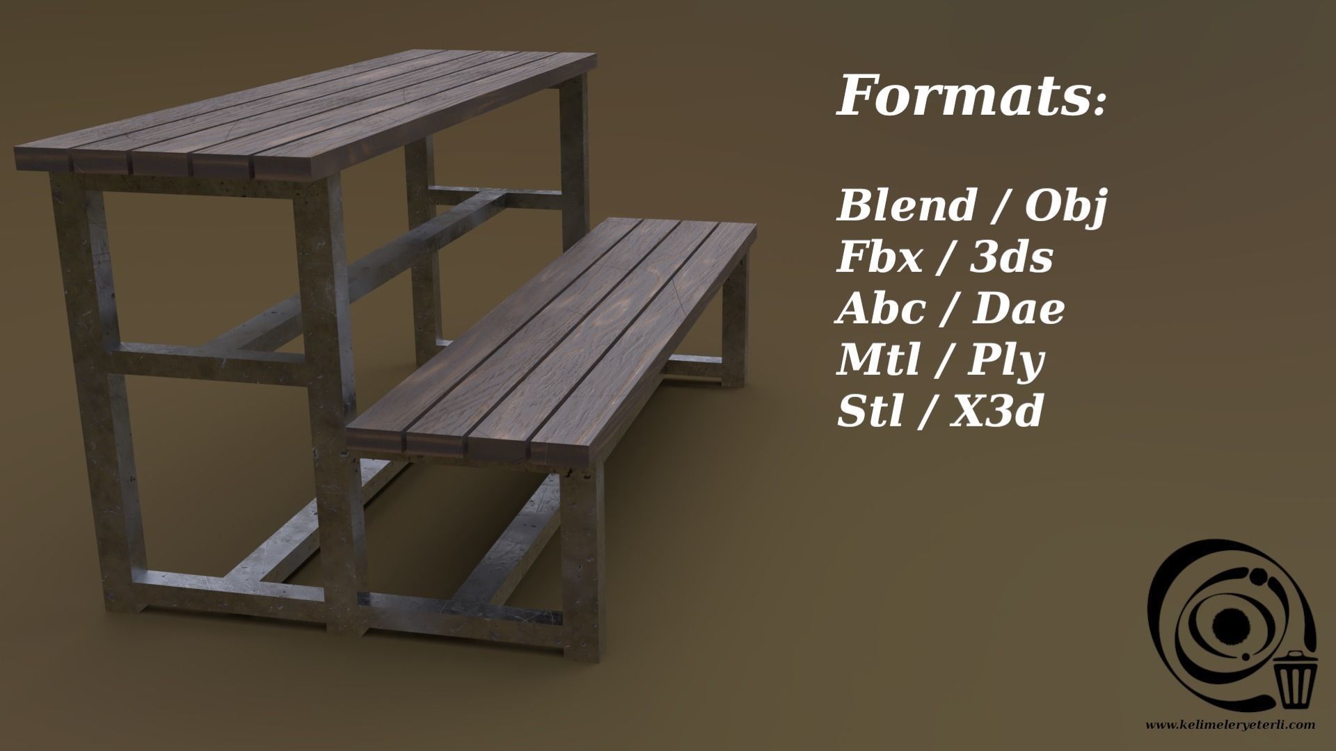 Tribune 04 R Low-poly 3D model_2