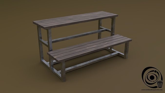 Tribune 04 R Low-poly 3D model
