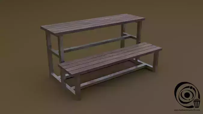 Tribune 04 R Low-poly 3D model Tribune 04 R Low-poly 3D model