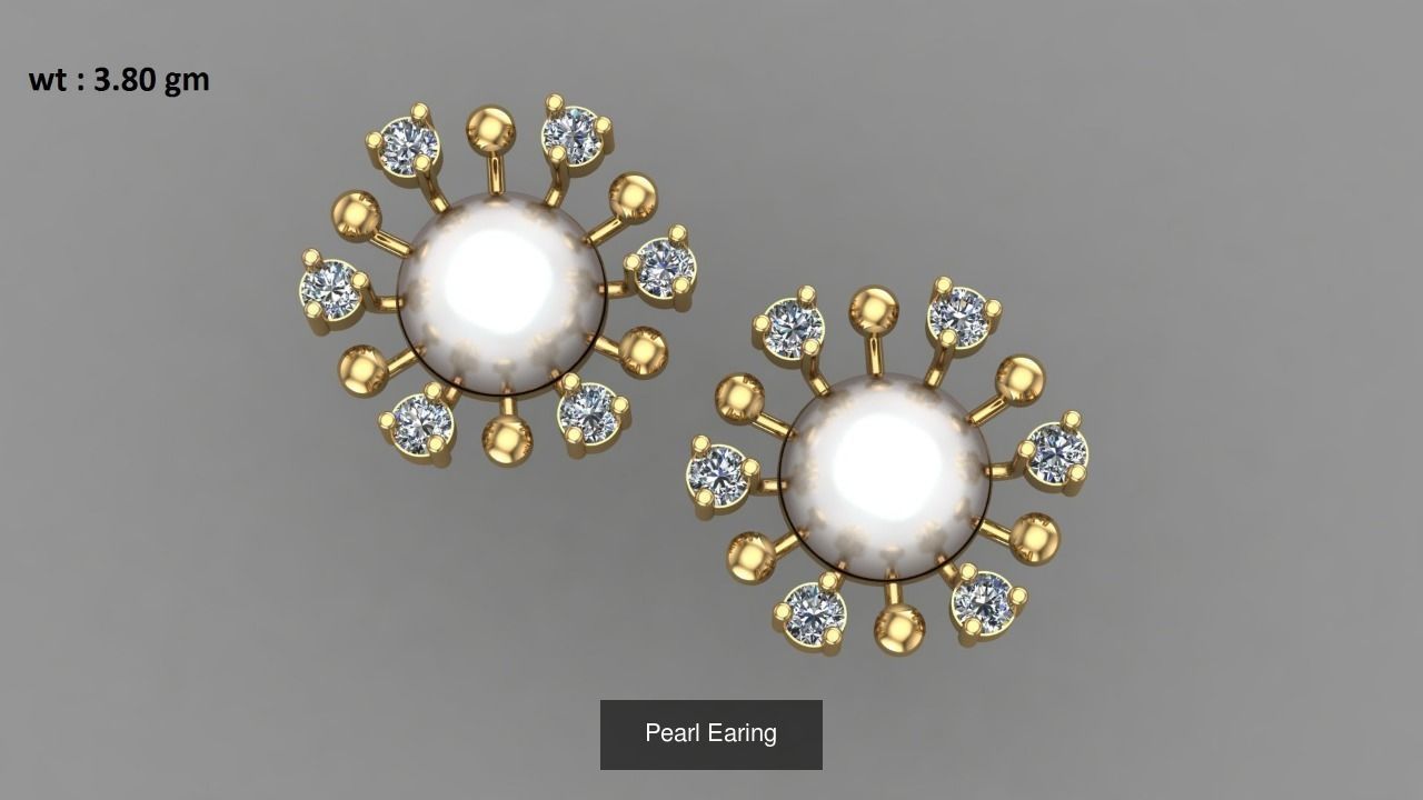 Collection Of elegant Earings Dimaond Pearl  _25