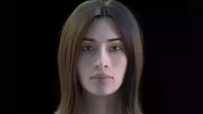 Cinematic Female 001 Low-poly 3D model