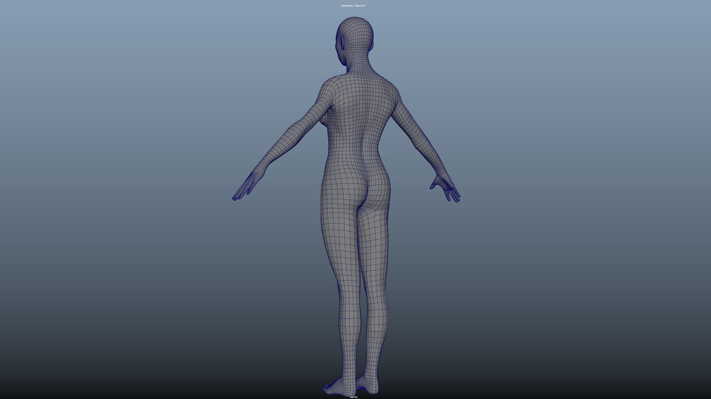 Cinematic Female 002 Low-poly 3D model_20