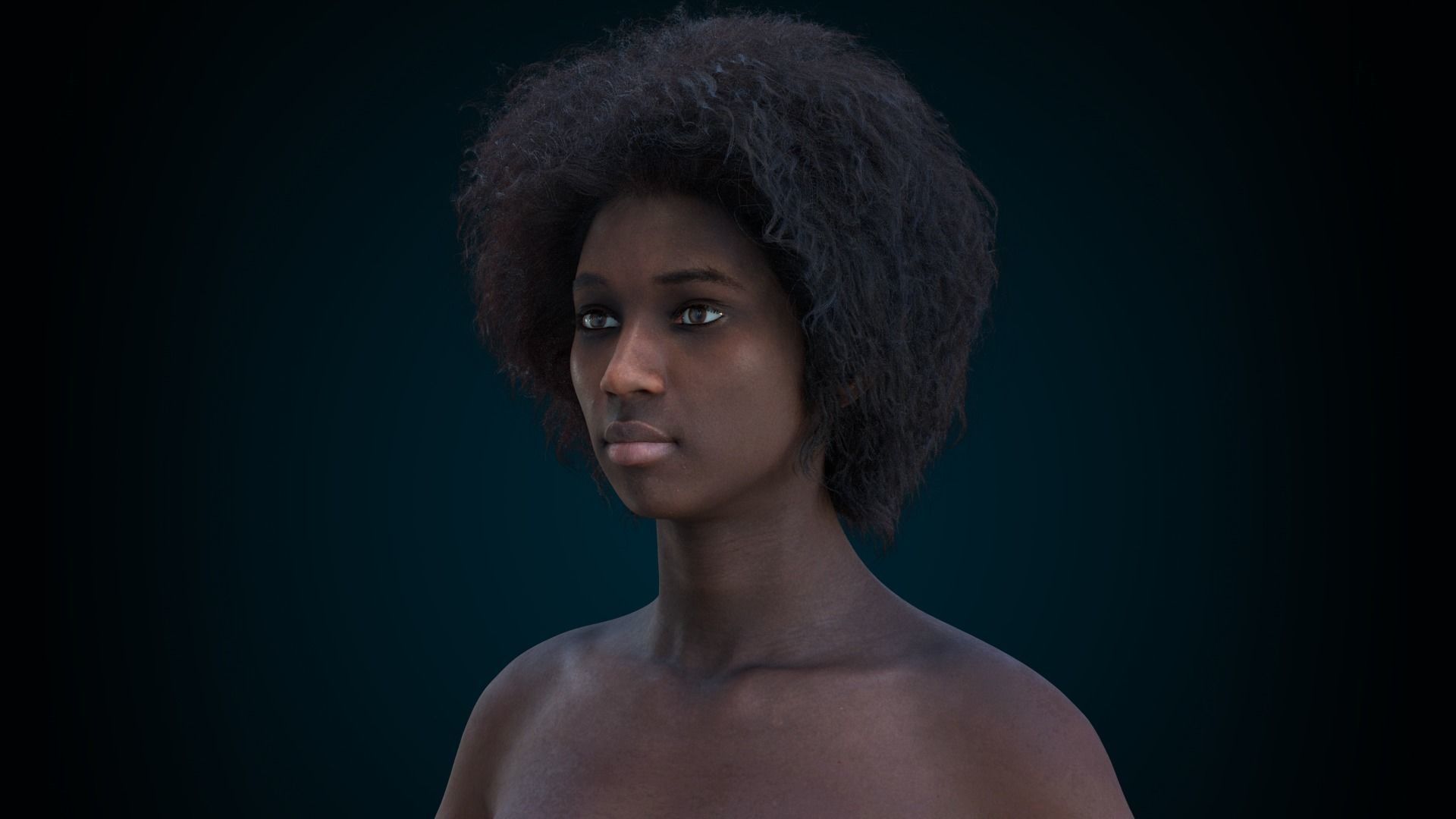 Cinematic Female 002 Low-poly 3D model_4