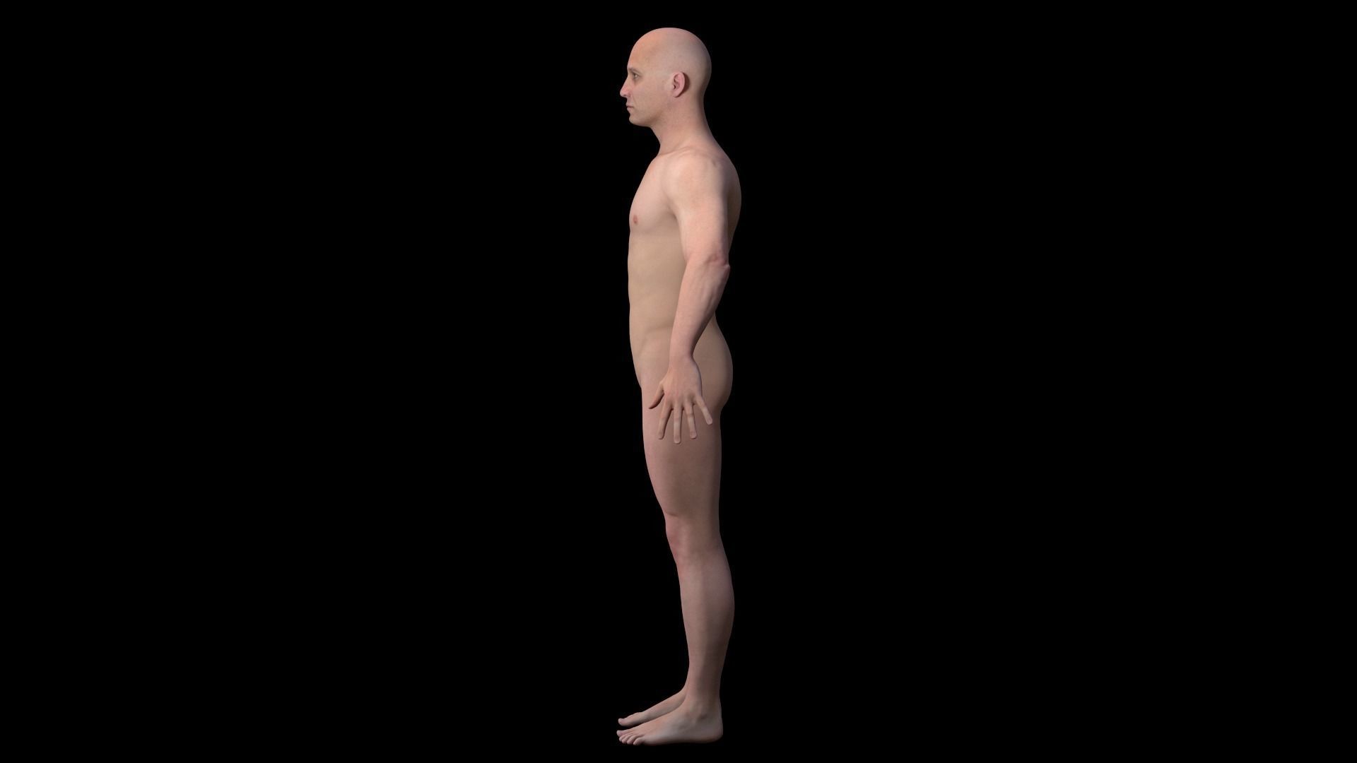 Cinematic Male 001 Low-poly 3D model_10