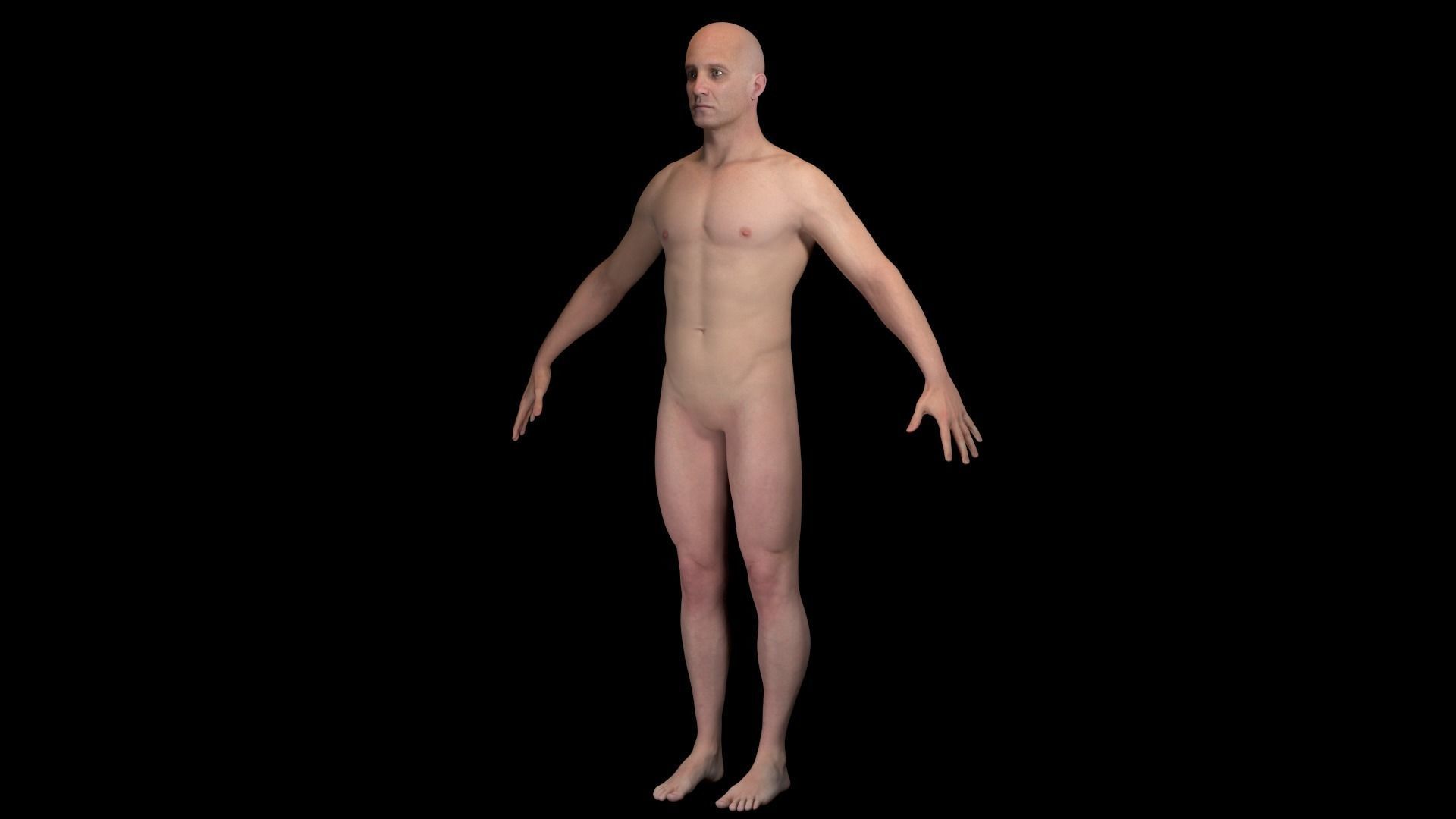 Cinematic Male 001 Low-poly 3D model_7