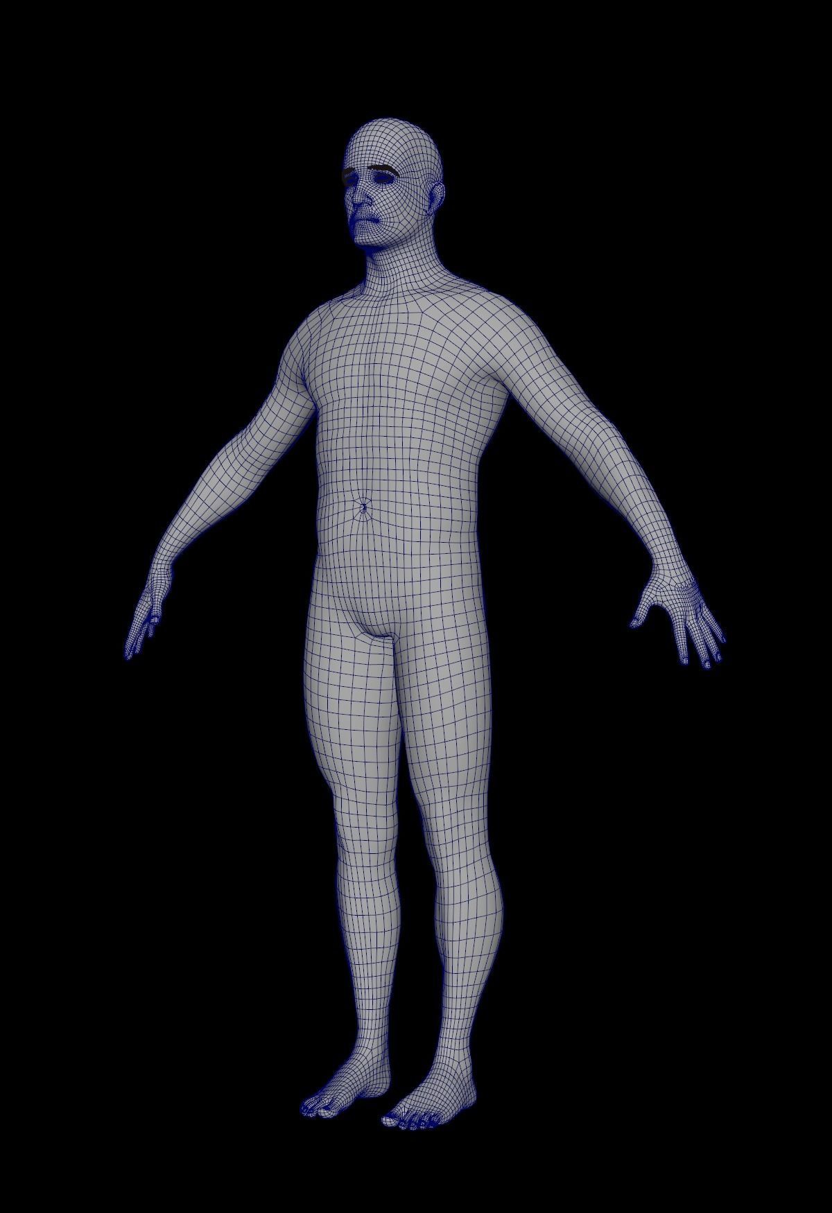 Cinematic Male 001 Low-poly 3D model_17