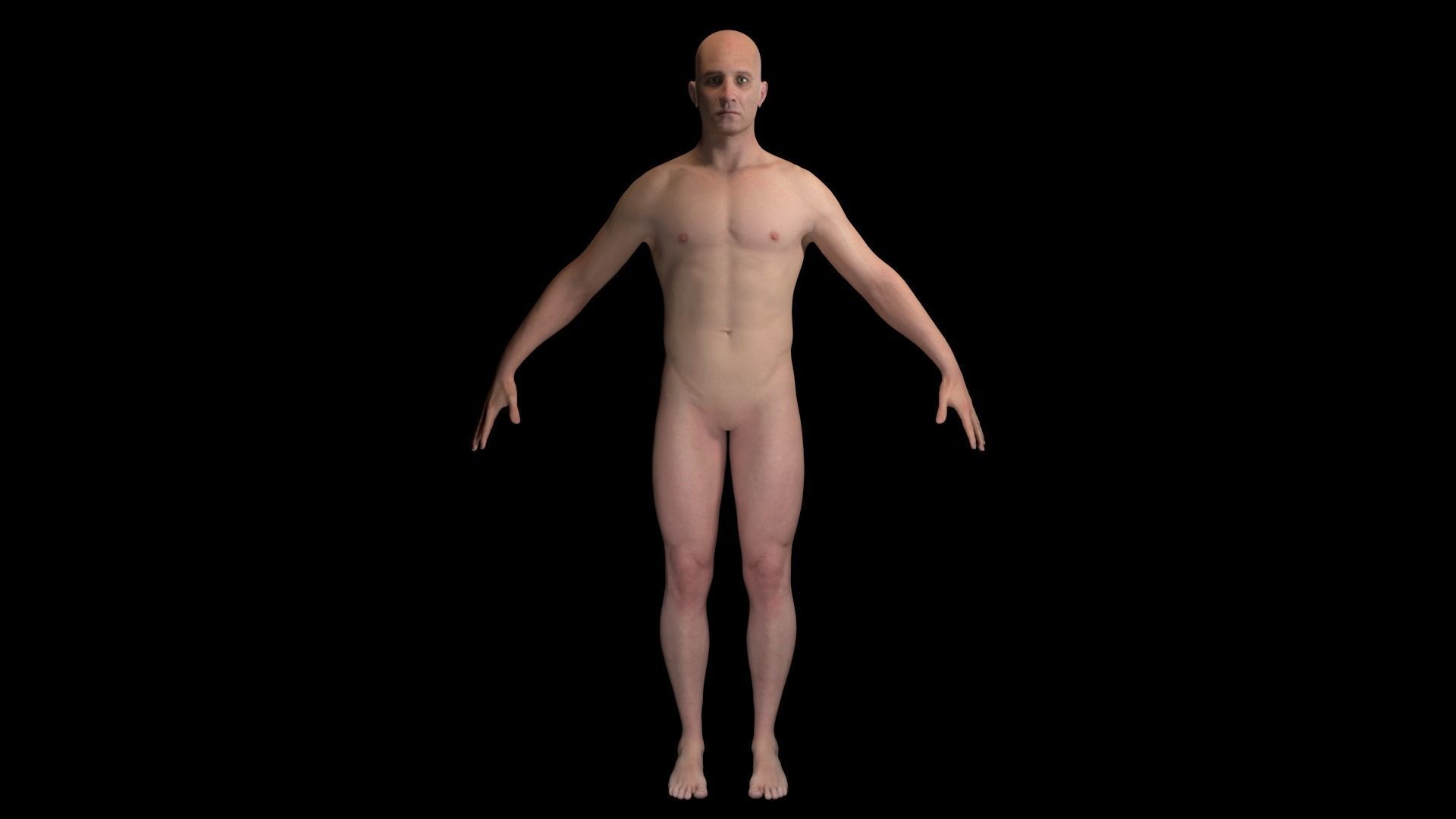 Cinematic Male 001 Low-poly 3D model_6