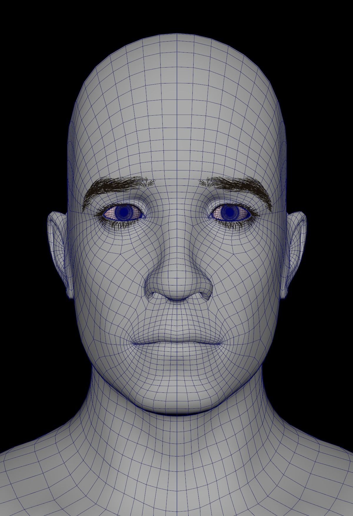 Cinematic Male 001 Low-poly 3D model_14