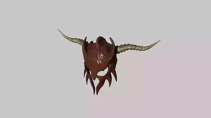 low poly barbarian helmet