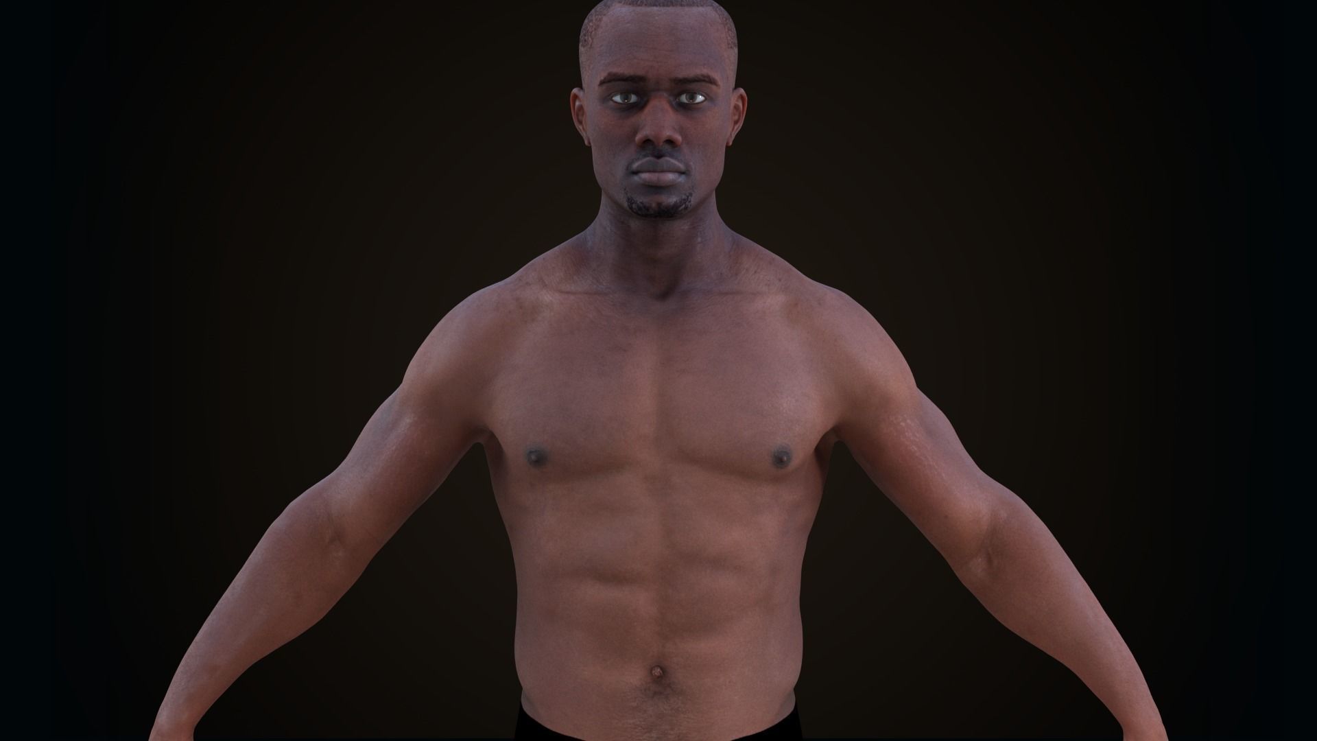 Cinematic Male 002 Low-poly 3D model_4