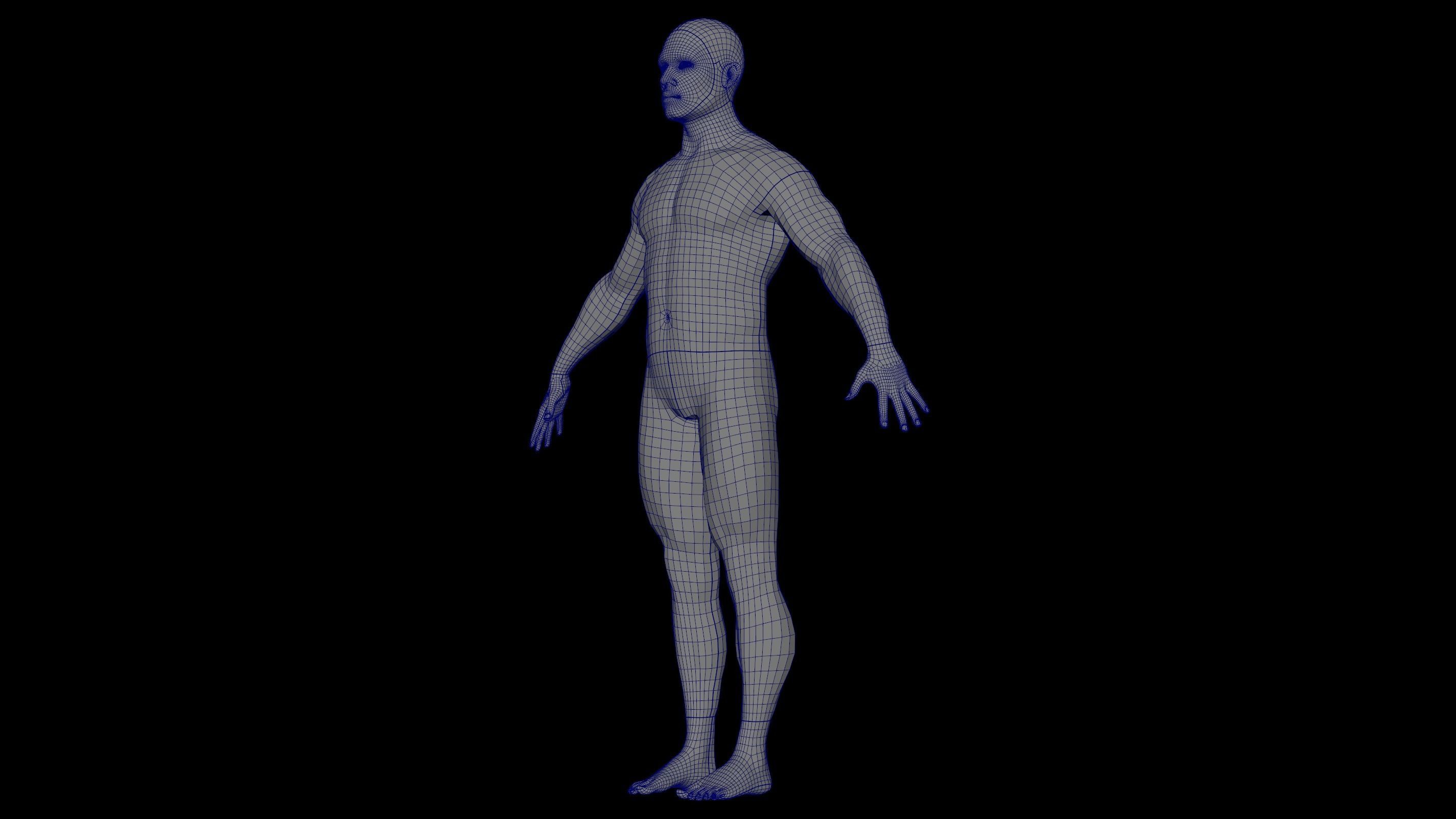 Cinematic Male 002 Low-poly 3D model_12