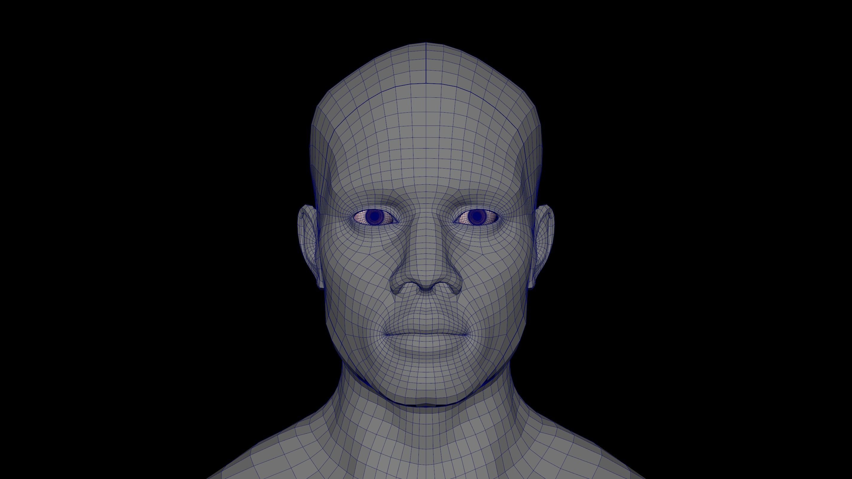 Cinematic Male 002 Low-poly 3D model_9