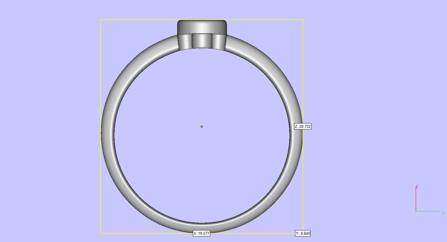Round Diamond Ring in Bezel Setting Flower Shaped Cluster 3D print model_7