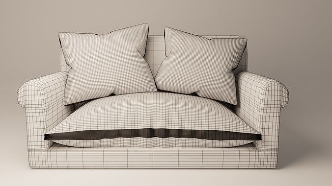 Blue Sofa 3D model 3