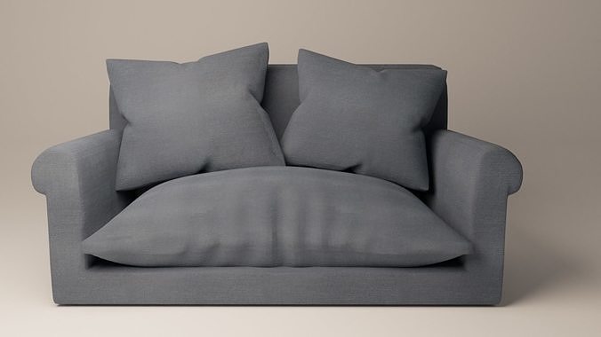Blue Sofa 3D model 2