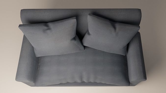 Blue Sofa 3D model 6