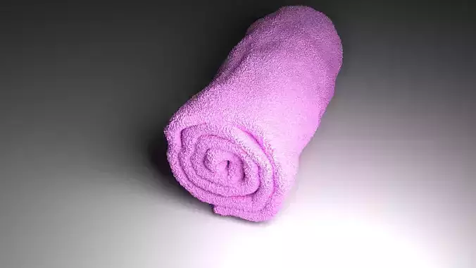 Towel rolled 3D model