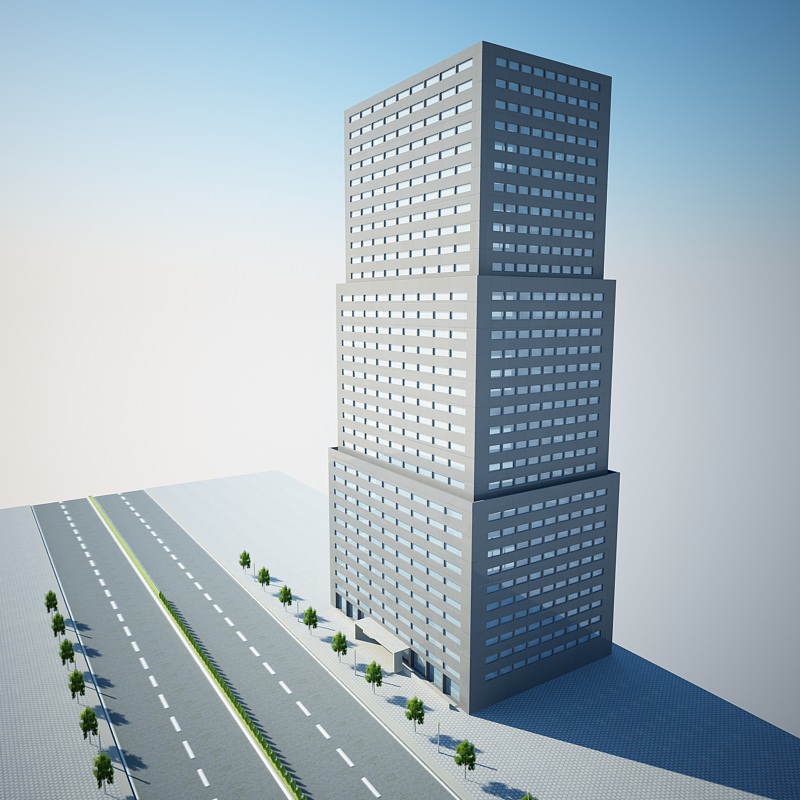 low poly building 20470 3D model_3