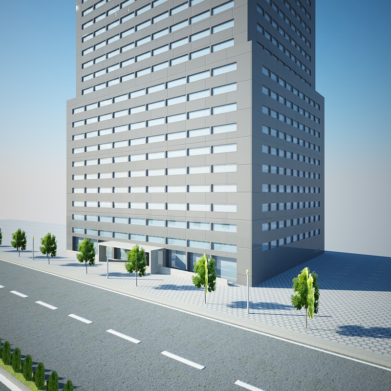 low poly building 20470 3D model_9