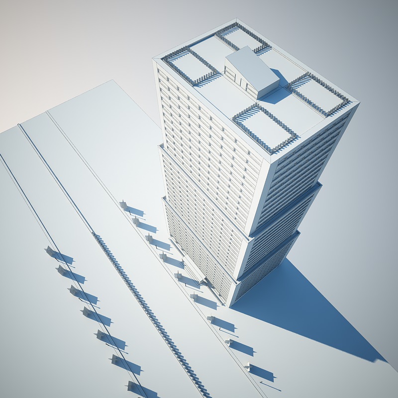 low poly building 20470 3D model_6