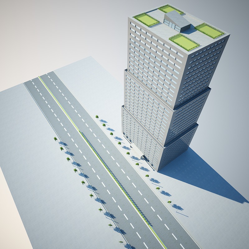 low poly building 20470 3D model_2