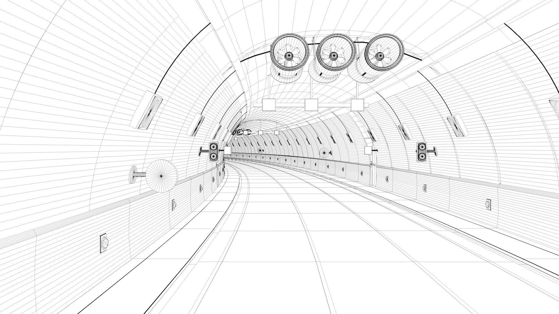 Tunnel Highway 3D model_15