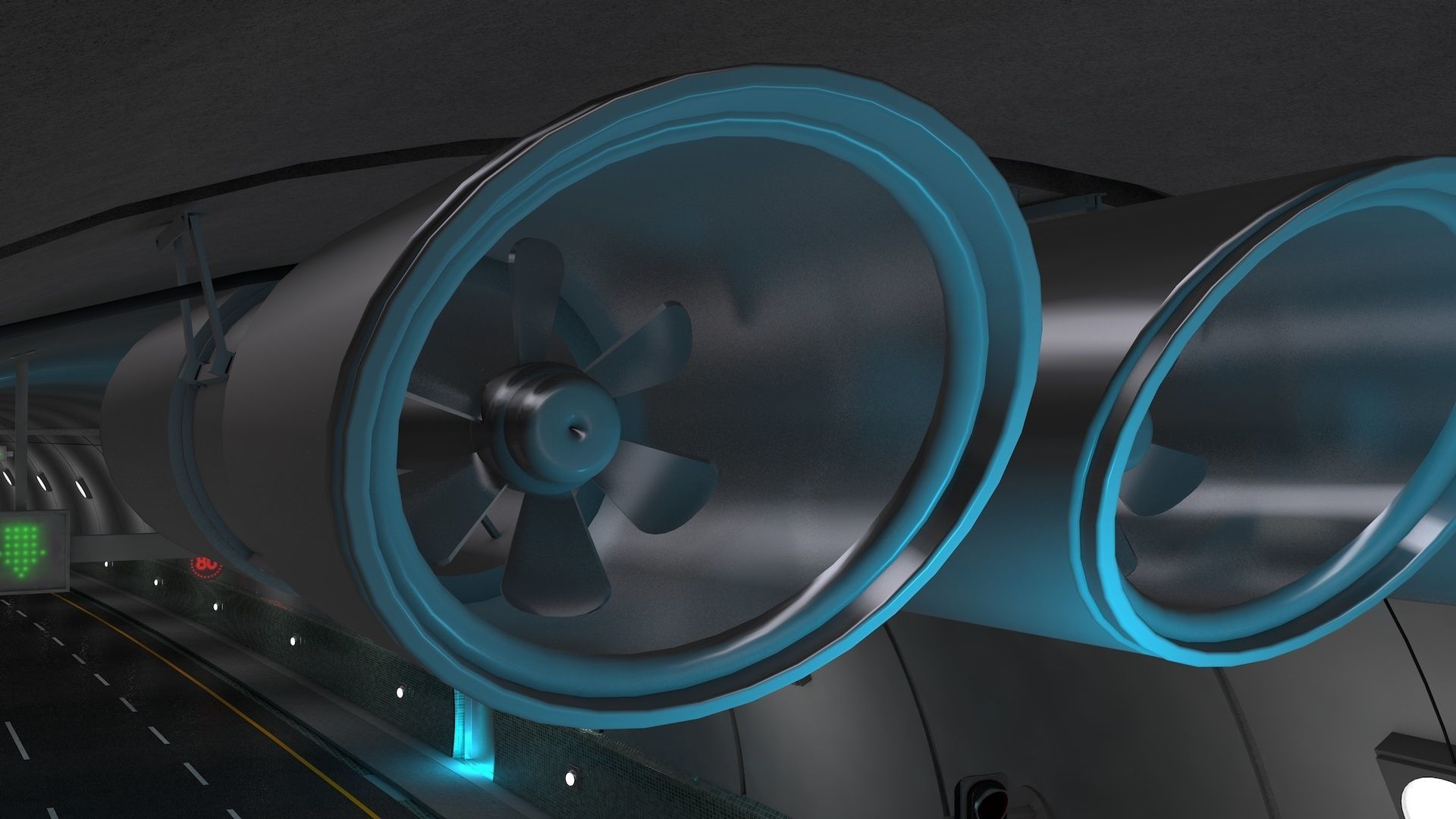 Tunnel Highway 3D model_6