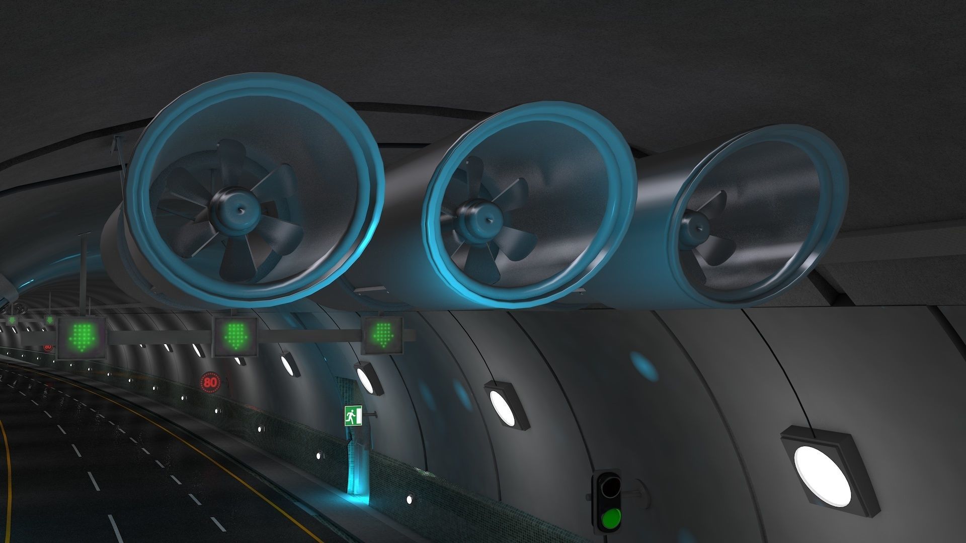 Tunnel Highway 3D model_5