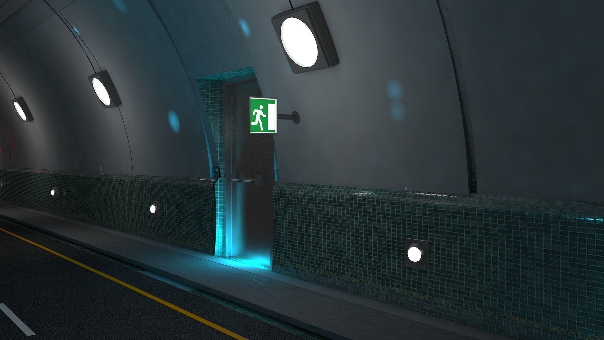 Tunnel Highway 3D model_2