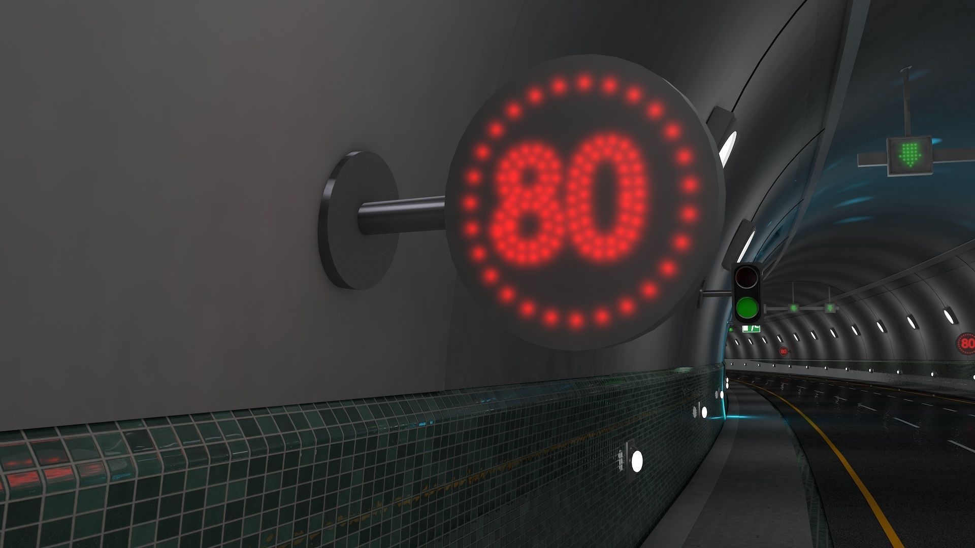Tunnel Highway 3D model_10