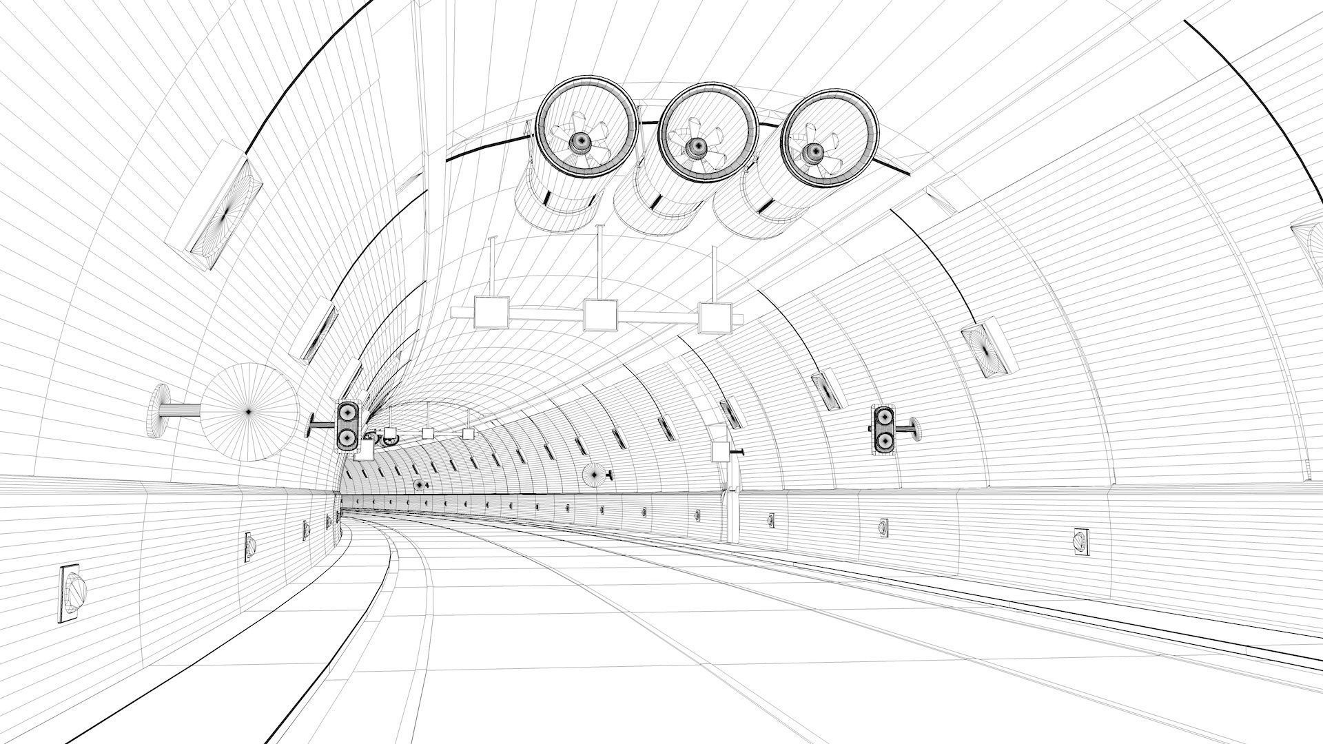 Tunnel Highway 3D model_14