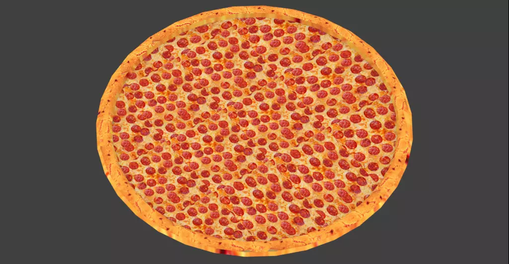 Low Poly Pizza Free low-poly 3D model_0