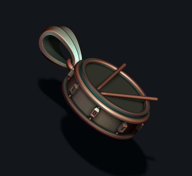 drum pendant 3D print model_11