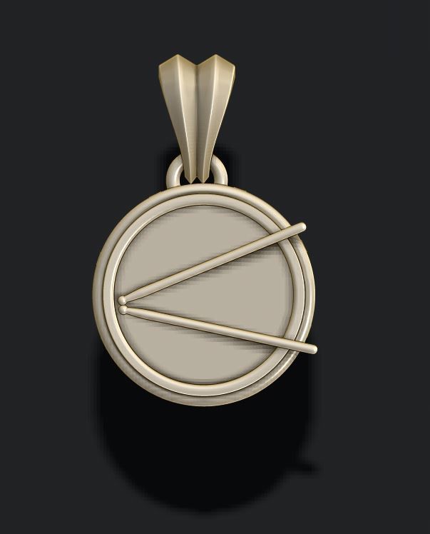 drum pendant 3D print model_8