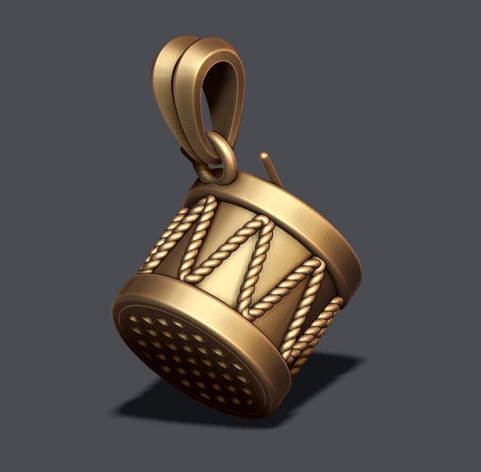 drum pendant 3D print model_3