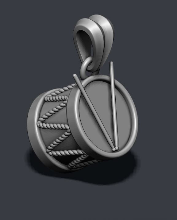 drum pendant 3D print model_10