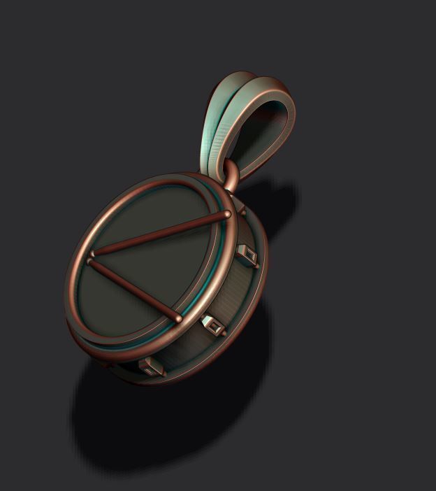 drum pendant 3D print model_7