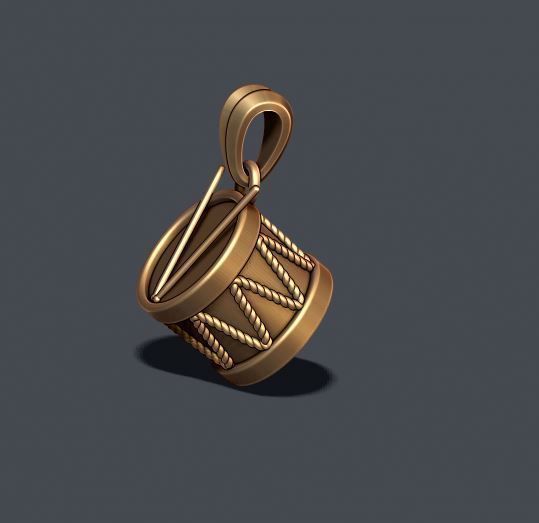 drum pendant 3D print model_2
